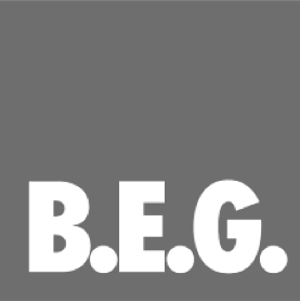 BEG logo grå